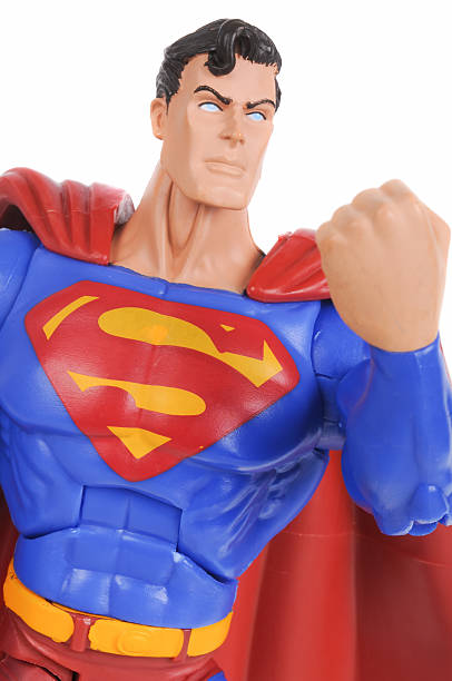 Superman Action Figure Adelaide, Australia - February 09, 2016: A studio shot of a Superman figurine from the DC Comics and Movies. Superman is extremely popular worldwide with children and collectors. superman named work stock pictures, royalty-free photos & images