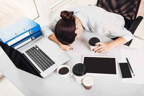 istock Tired woman in the office 509032620