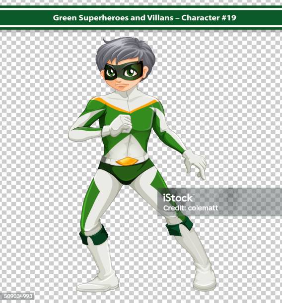 Ilustración de Superhéroe Verde y más Vectores Libres de Derechos de Actividad - Actividad, Actor, Adulto