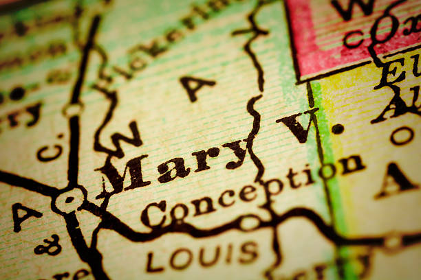 istock Maryville, Missouri on an Antique map 509036098