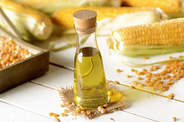 Photo of corn oil in the bottle