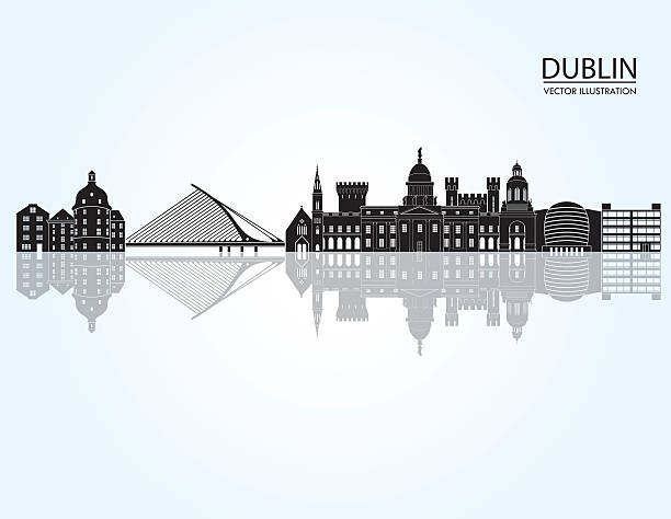 Dublin skyline. Vector illustration Dublin skyline. Vector illustration dublin republic of ireland stock illustrations