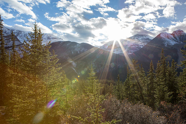 istock Sun rising over the rocky mountains in Canada 509046326