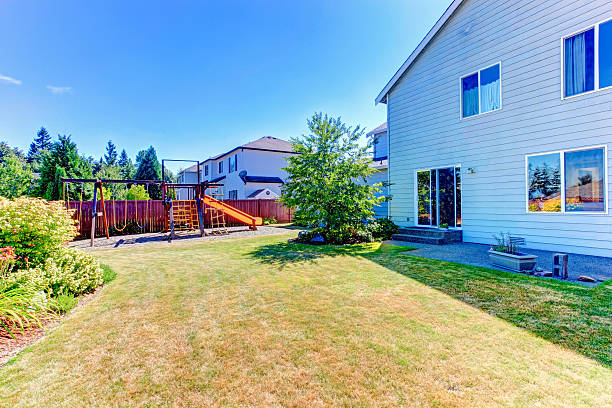 istock Classic american house with playground 509046635
