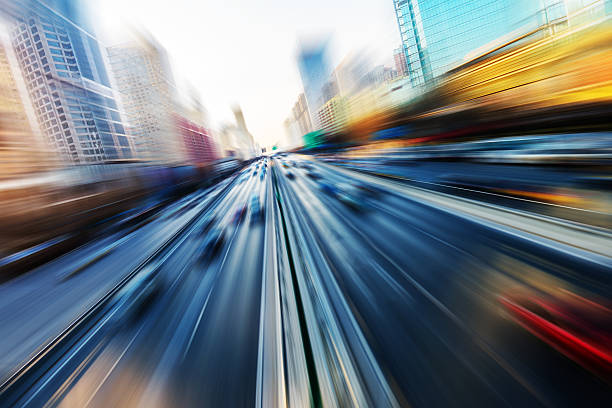 istock Motion blur traffic in city 509046646