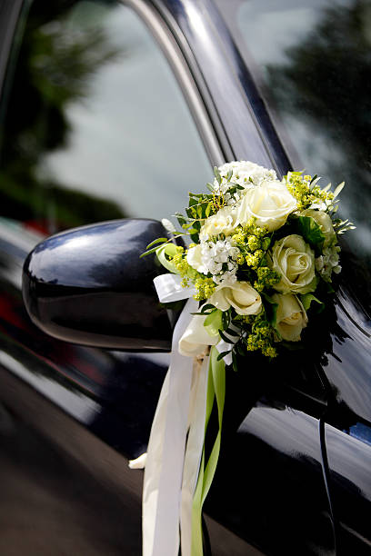 istock Flower decoration wedding car 509046979