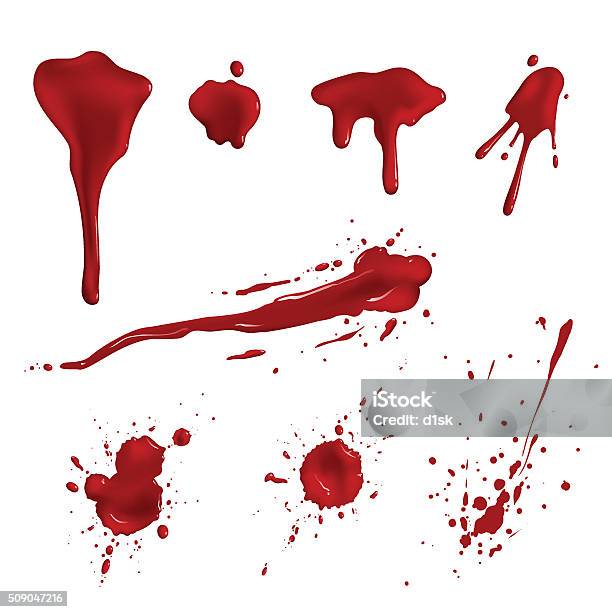 Blood Splatters Stock Illustration - Download Image Now - Blood, Drop, Splattered
