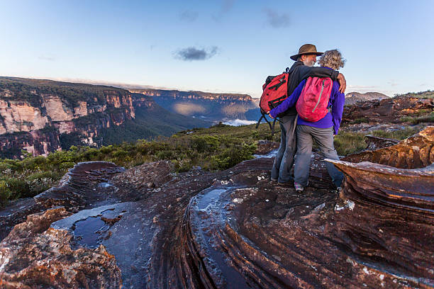 istock Senior Couple Looking at View While Bushwalking in Australia 509048582