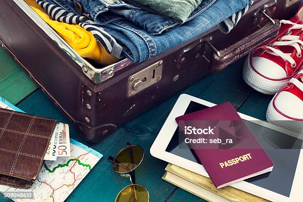 Holiday Suitcase Stock Photo - Download Image Now - Packing, Holiday - Event, Suitcase