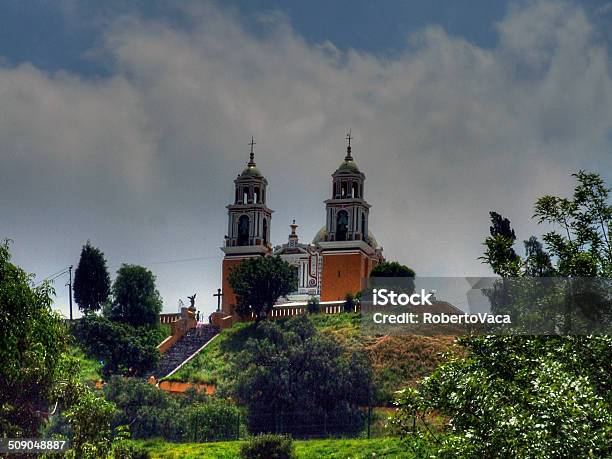 Church Catedrales Iglesia Española Cholula Puebla México Foto de stock y más banco de imágenes de Estado de Puebla