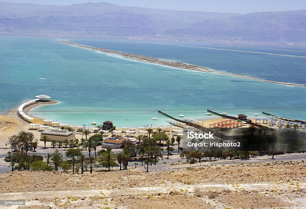 beach on the Dead Sea, Israel Ein Bokek beach on the shores of the Dead Sea, Israel Arid Climate Stock Photo