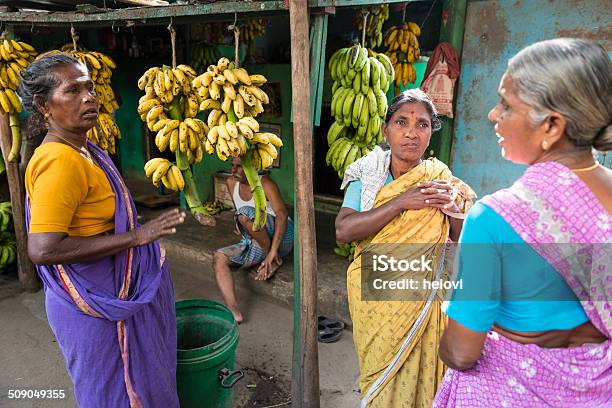 Banana Seller Stock Photo - Download Image Now - Adult, Adults Only, Asia