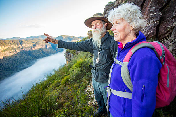 istock Senior Couple Looking at View While Bushwalking in Australia 509049656