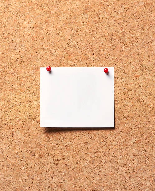 papel em cork bordo - sheet adhesive note paper note pad - fotografias e filmes do acervo