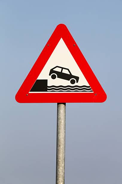 istock Sign unprotected quayside or riverbank in Denmark 509050290