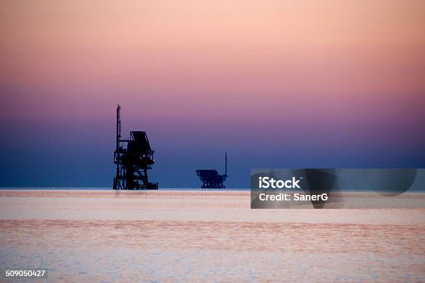 Oil Platform Stock Photo - Download Image Now - Coastline, Construction Platform, Crude Oil