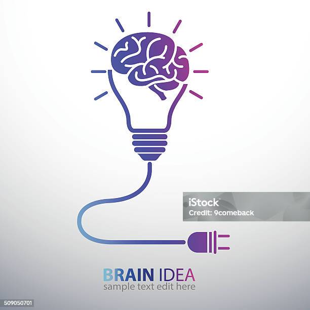 Brain Idea Stock Illustration - Download Image Now - Abstract, Backgrounds, Blue