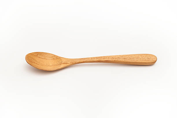 istock Wooden spoon with long handle isolated on white background 509051473