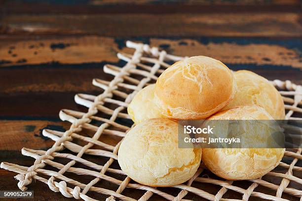 Brazilian Snack Cheese Bread On Wooden Table Stock Photo - Download Image Now