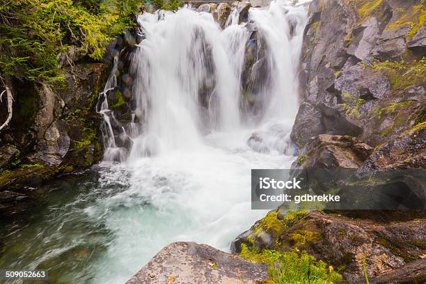Waterfall On The Paradise River Mt Rainier National Park Washington Stock Photo - Download Image Now