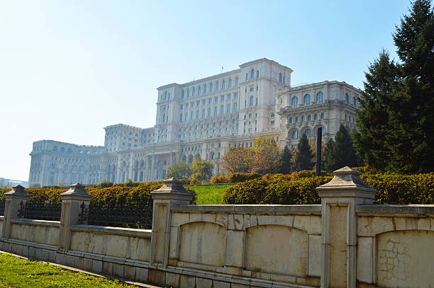 istock city park with Romanian parliament background 509052666