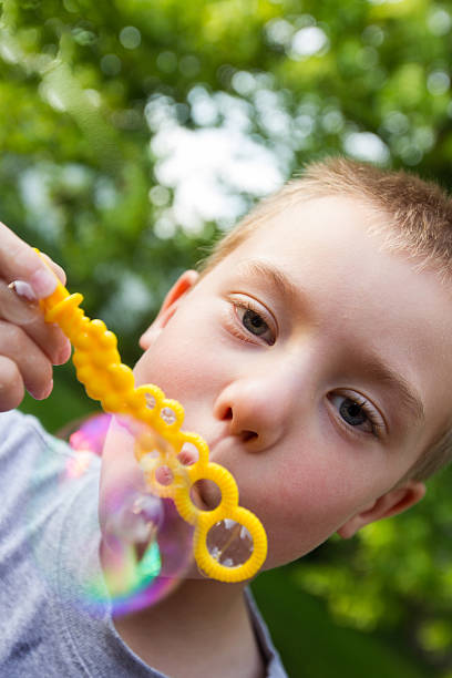 Blowing Bubbles stock photo