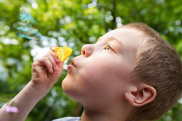 Blowing Bubbles stock photo