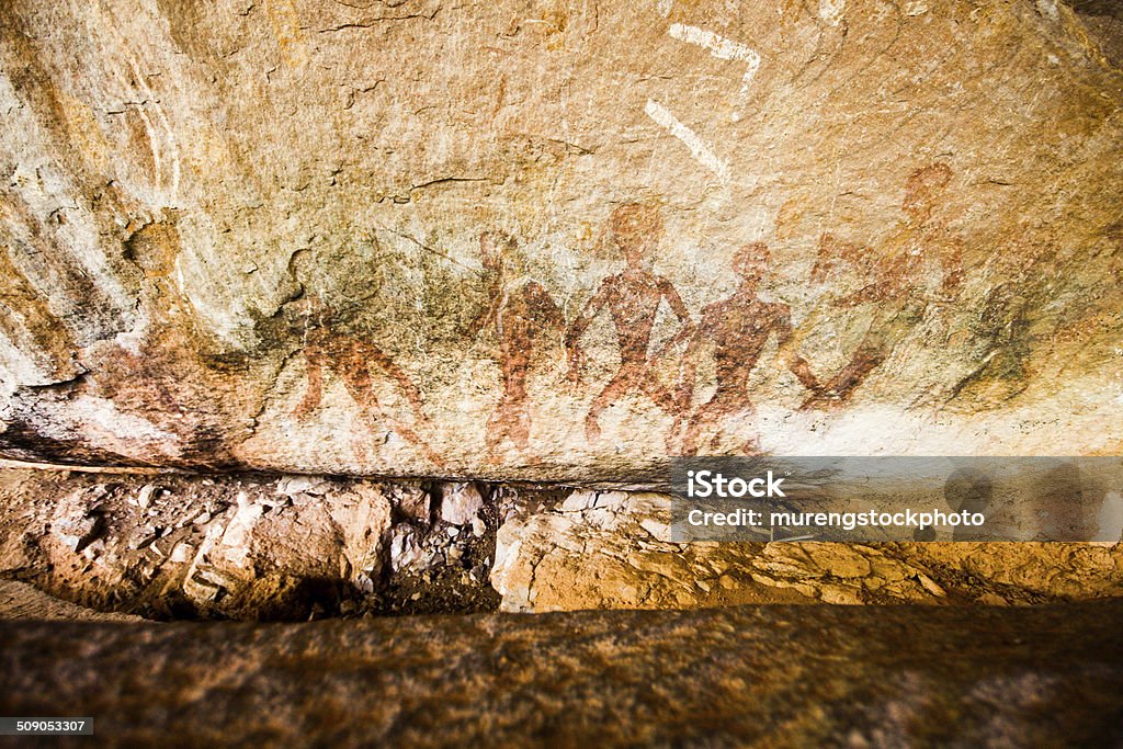 Prehistoric paintings. Adult Stock Photo