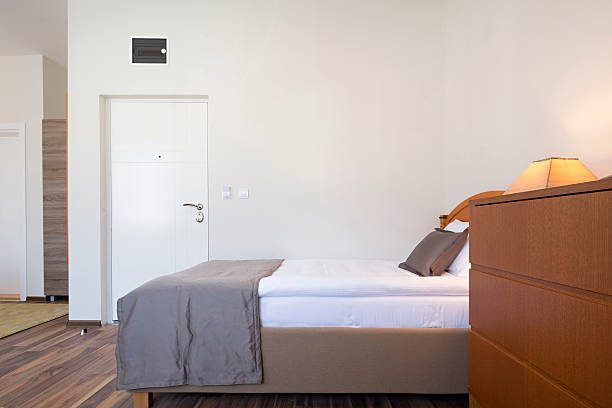 istock Interior of a hotel bedroom 509056178
