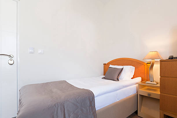 istock Interior of a hotel bedroom 509056312