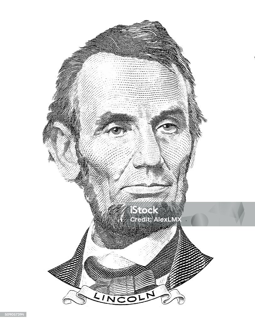 Abraham Lincoln portrait Abraham Lincoln portrait isolated on white background Abraham Lincoln stock illustration