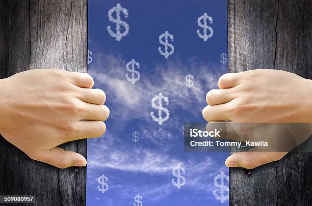 Dollar Signs Text Cloud In The Sky Stock Photo - Download Image Now - Adult, Backgrounds, Business