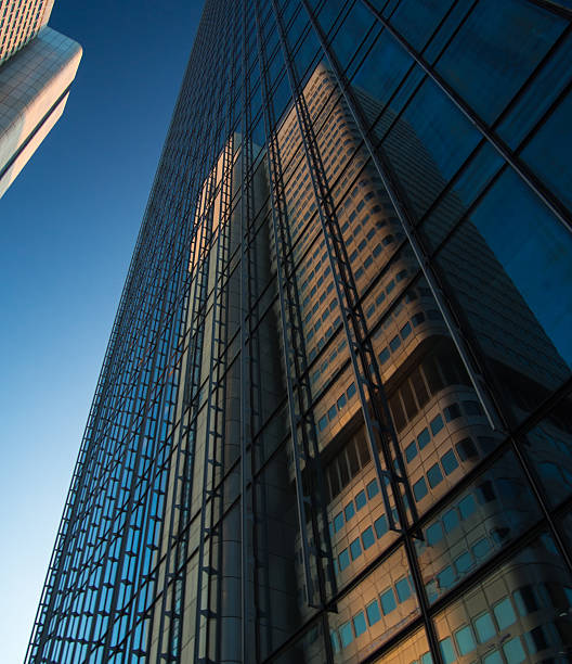 istock Reflection of a skyscraper in another one, Frankfurt, Germany 509081999