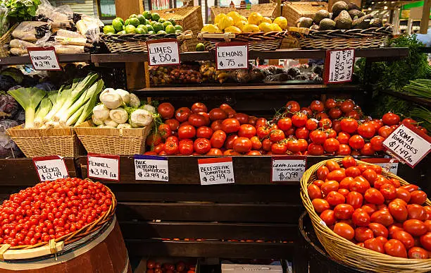 Photo of Fruits and Vegetables at a Local Farmer's Market