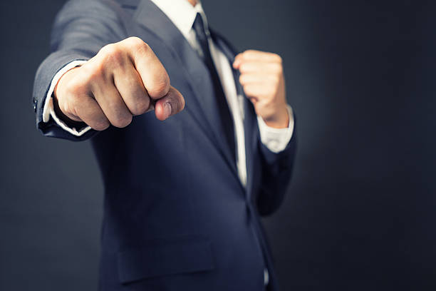 istock Businessman Punch ready to fight in work. 509093296