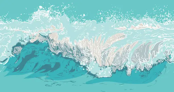Vector illustration of Illustration of a wave
