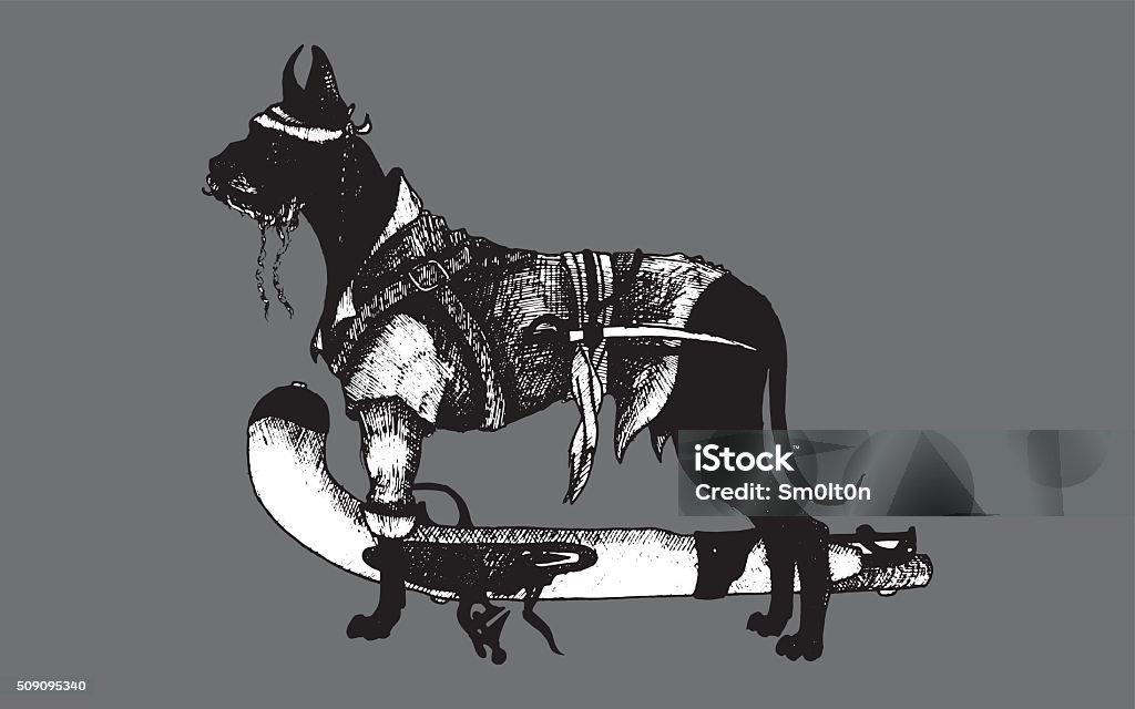 Great Dane And Sawedoff Shotgun Stock Illustration - Download Image Now -  iStock