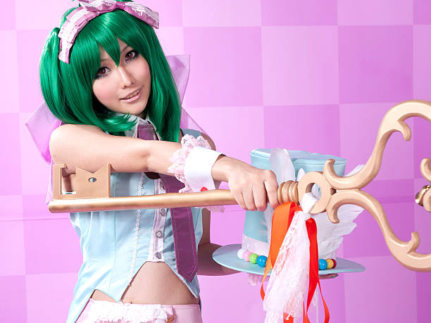 menina asiática cosplay estilo japonês - cosplay imagens e fotografias de stock