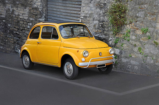 Fiat 500 New Recco, Ligure,  Italy – 11 July 2013  little fiat car stock pictures, royalty-free photos & images