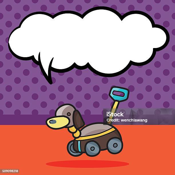 Toy Dog Car Doodle Speech Bubble Stock Illustration - Download Image Now - Child, Cute, Dog