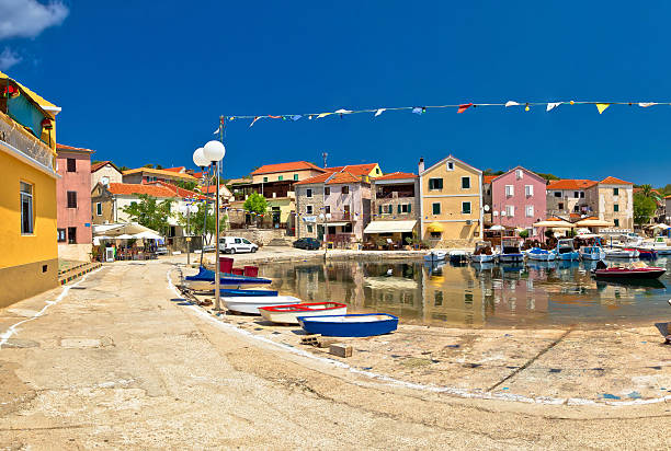 Dugi otok island village of Sali Dugi otok island village of Sali waterfront, Dalmatia, Croatia dugi otok island stock pictures, royalty-free photos & images