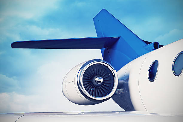 istock private aircraft jet engine with a part of a wing 509099132
