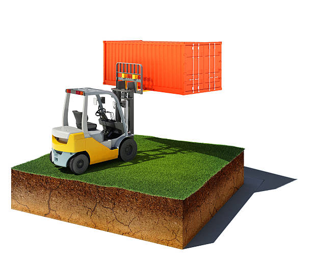 istock dirt cube with forklift and container isolated on white backgrou 509101118
