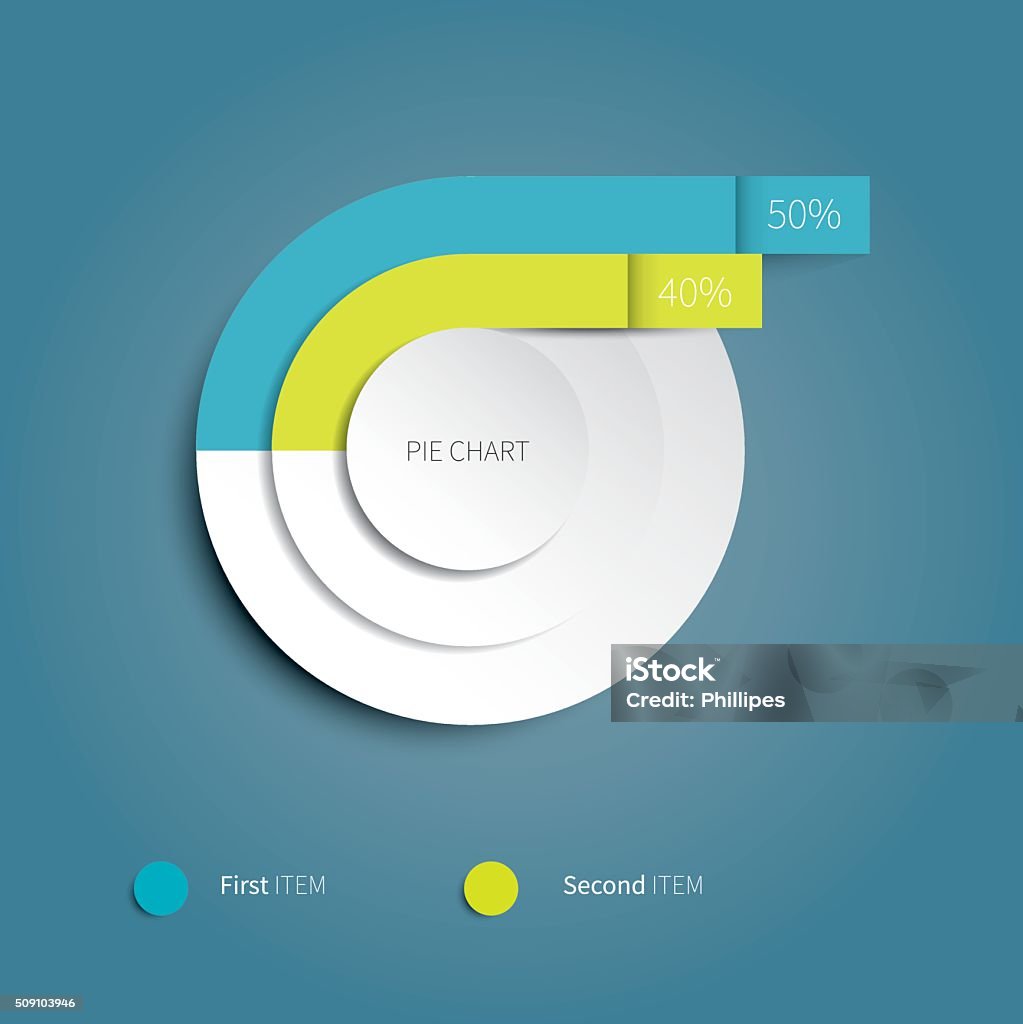 Two Option Pie Graph Modern Pie Chart With 2 Option Stock Illustration - Download Image Now ...