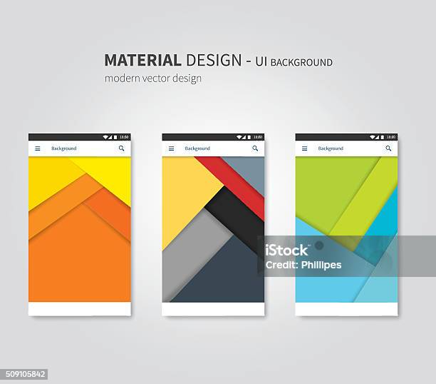Backround Texture Ui Set Of Ui Material Design Background Stock Illustration - Download ...