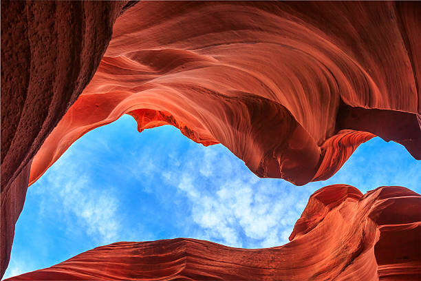 The beautiful rock formations in Antelope Canyon. Arizona, USA