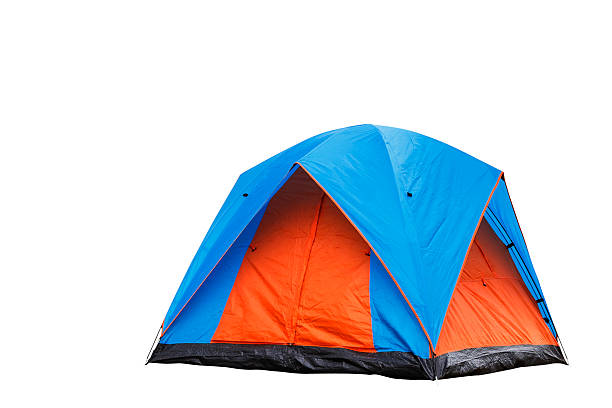 istock Isolated blue and orange dome tent 509108266
