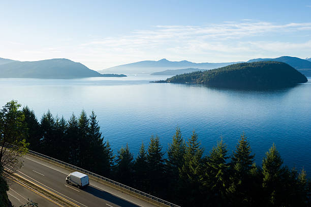 istock Delivery truck driving along Highway 99, BC, Canada 509111744