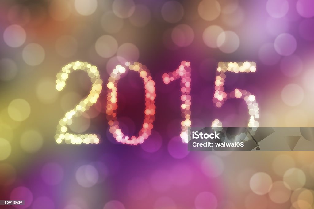 2015 mit bunten Bokeh-Hintergrund - Lizenzfrei 2015 Stock-Foto
