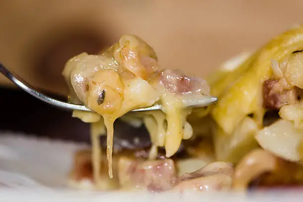 Photo of Savoie tartiflette on fork